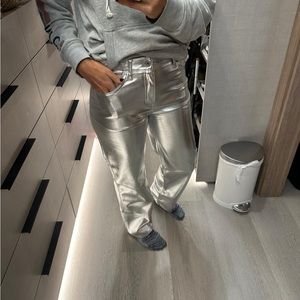 Brand new silver pants from abercrombie kids, size 15/16